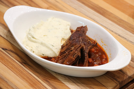 Slow Cooker Short Ribs & Instant Pot Garlic Mashed Potatoes